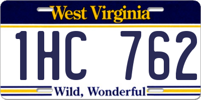 WV license plate 1HC762