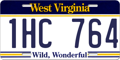 WV license plate 1HC764
