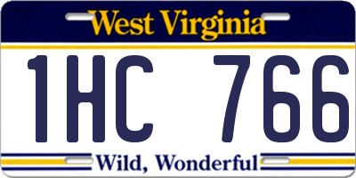 WV license plate 1HC766