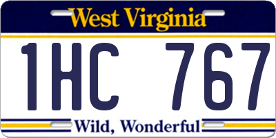WV license plate 1HC767