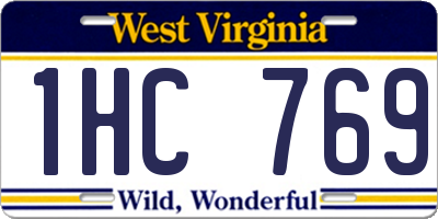 WV license plate 1HC769