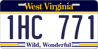 WV license plate 1HC771