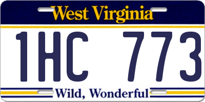 WV license plate 1HC773