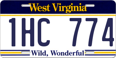 WV license plate 1HC774