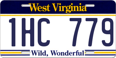 WV license plate 1HC779