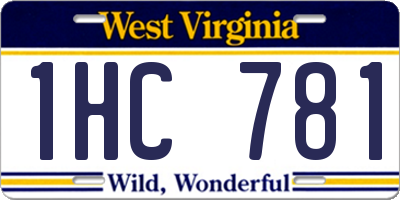 WV license plate 1HC781