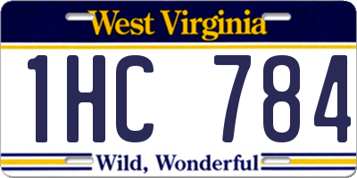 WV license plate 1HC784