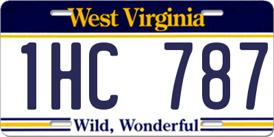 WV license plate 1HC787