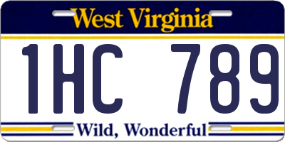WV license plate 1HC789