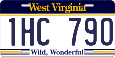 WV license plate 1HC790