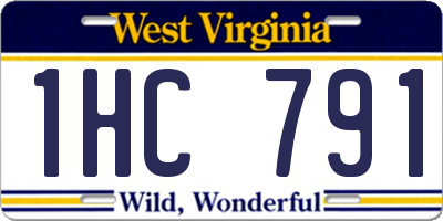 WV license plate 1HC791