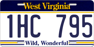 WV license plate 1HC795