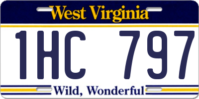 WV license plate 1HC797