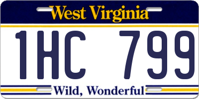 WV license plate 1HC799