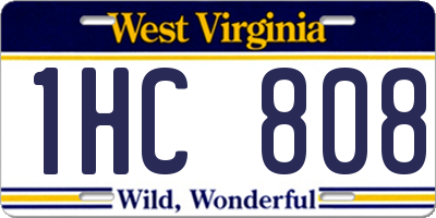 WV license plate 1HC808