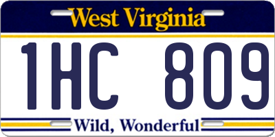 WV license plate 1HC809