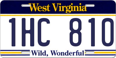 WV license plate 1HC810