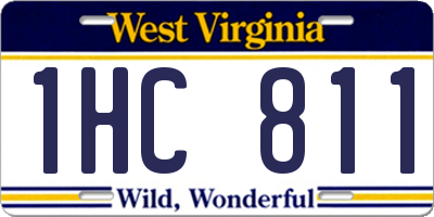 WV license plate 1HC811