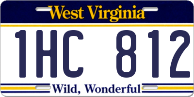 WV license plate 1HC812