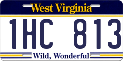 WV license plate 1HC813