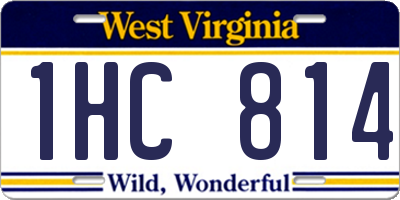 WV license plate 1HC814