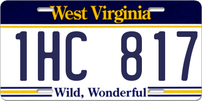 WV license plate 1HC817