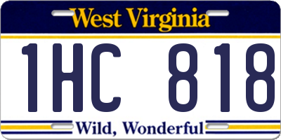 WV license plate 1HC818