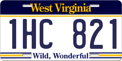 WV license plate 1HC821