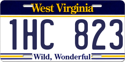 WV license plate 1HC823