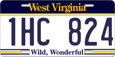 WV license plate 1HC824
