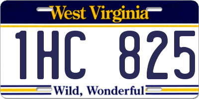 WV license plate 1HC825