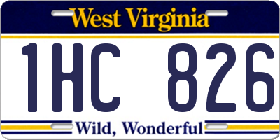 WV license plate 1HC826
