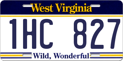 WV license plate 1HC827