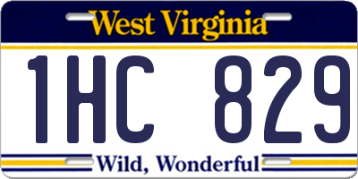 WV license plate 1HC829