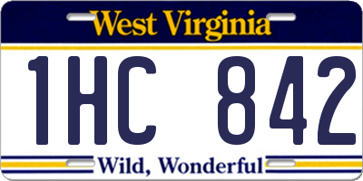 WV license plate 1HC842