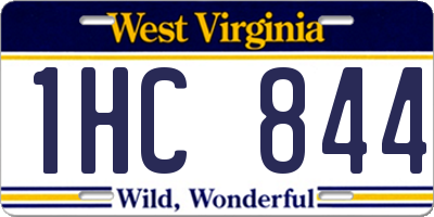 WV license plate 1HC844