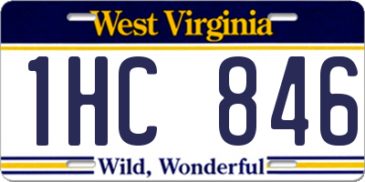 WV license plate 1HC846