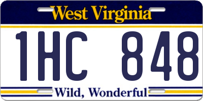 WV license plate 1HC848