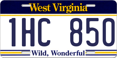 WV license plate 1HC850