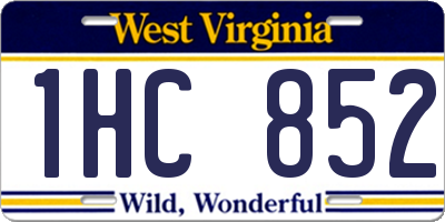 WV license plate 1HC852