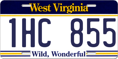 WV license plate 1HC855