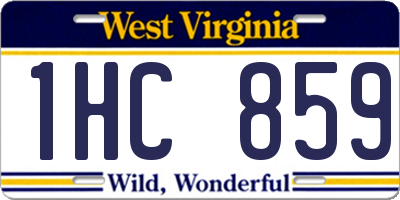 WV license plate 1HC859