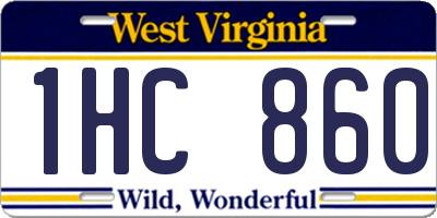 WV license plate 1HC860