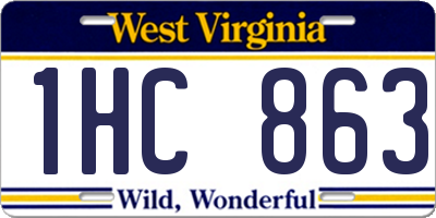 WV license plate 1HC863