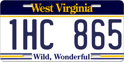 WV license plate 1HC865