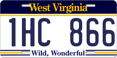WV license plate 1HC866