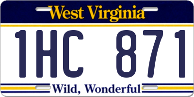 WV license plate 1HC871
