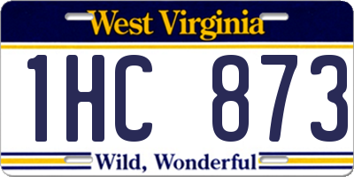 WV license plate 1HC873