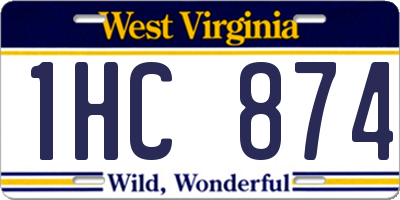 WV license plate 1HC874