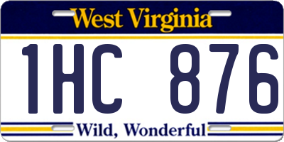 WV license plate 1HC876